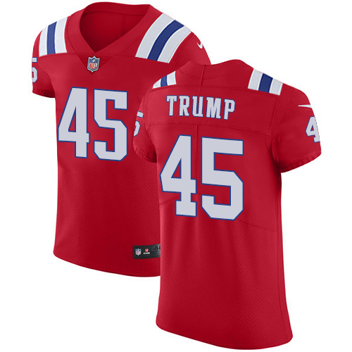 Nike Patriots #45 Donald Trump Red Alternate Men's Stitched NFL Vapor Untouchable Elite Jersey - Click Image to Close